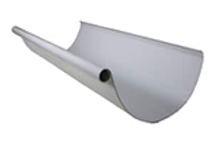 White half-round gutter