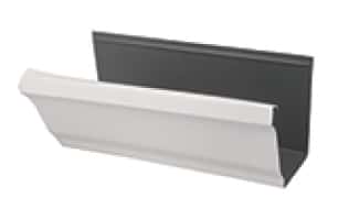 White aluminum 6" K-style gutter